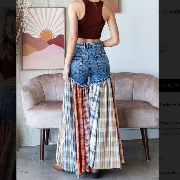 Oli and Hali “ Anchorage “ OLI & HALI Fabric Flare JEAN PANTS SR1 - Picture 4 of 6